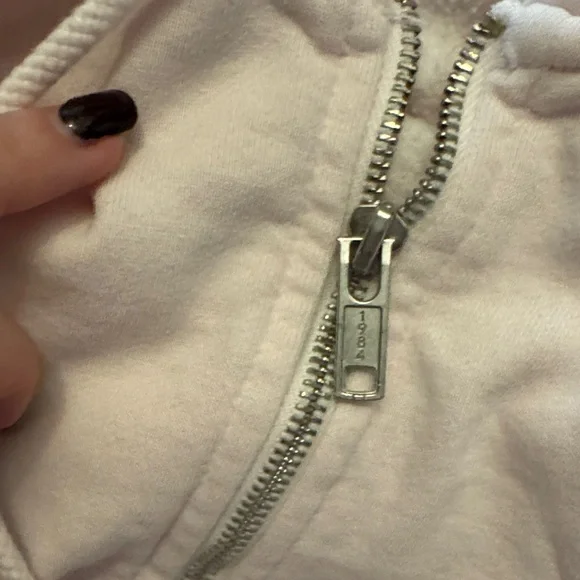 Brandy Melville Pink Zip-Up Hoodie - Picture 4 of 4
